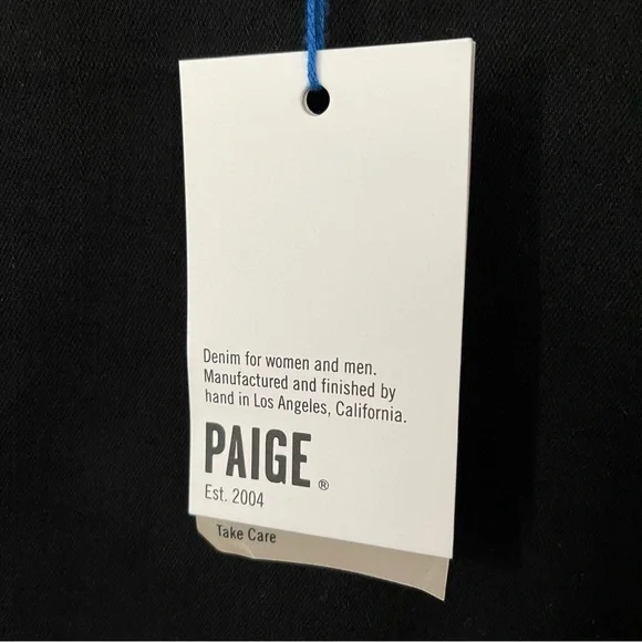 Paige Verdugo Ultra Skinny Black Eclipse Destructed Jeans Size 29 - Picture 12 of 12